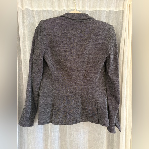Theory Charcoal / Dark Heather Gray Wool Blend Blazer size 4 - Picture 4 of 7